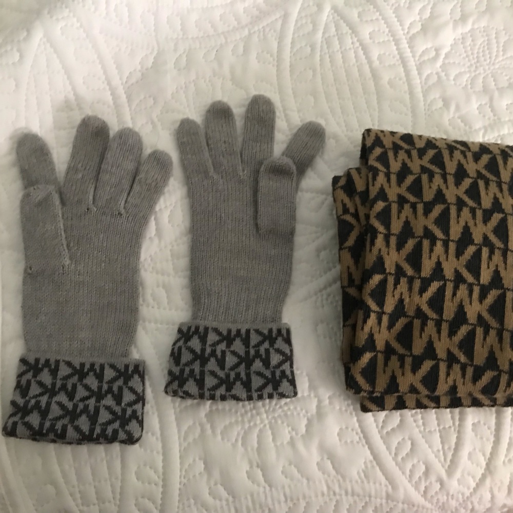 Micheal Kors Scarf and Gloves